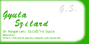 gyula szilard business card